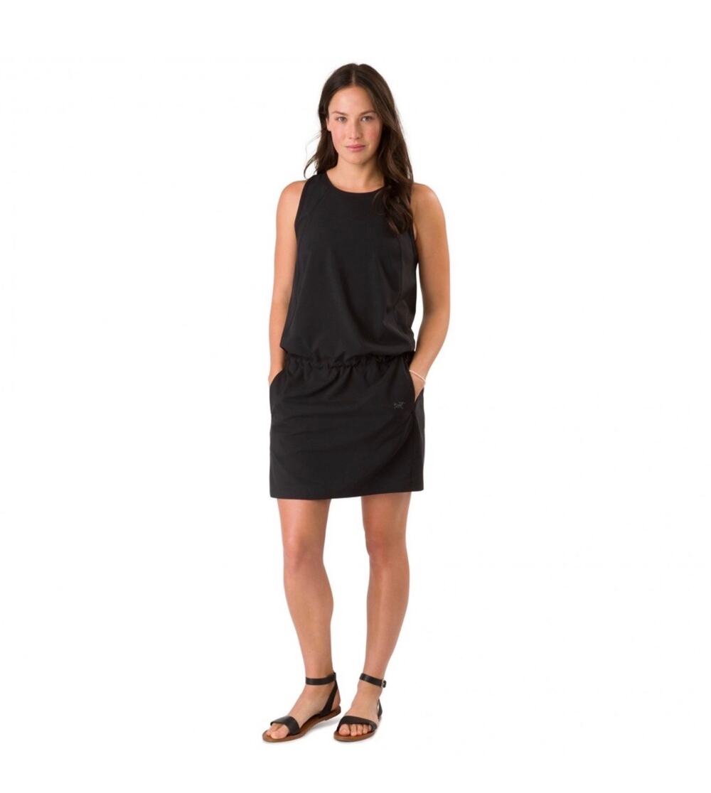 Arc'Teryx Large Women's Contenta Black Dress Lightweight Shift Athleisure Casual